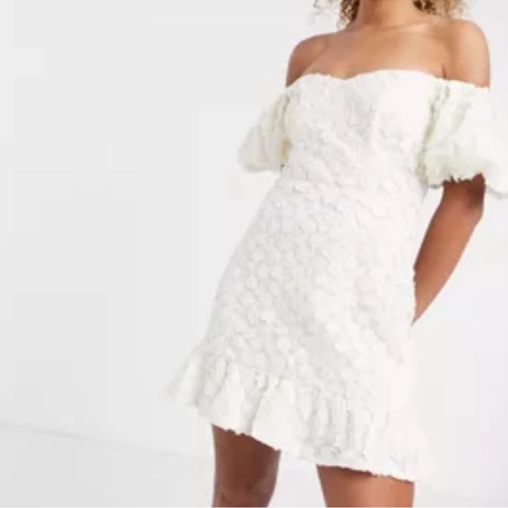 & other stories white mini dress size 4